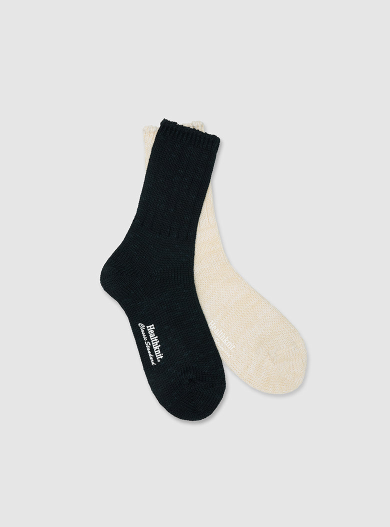 Slub Ribbed Socks