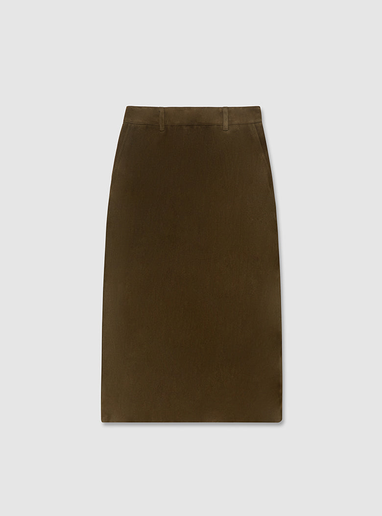 Suede Milanese Skirt
