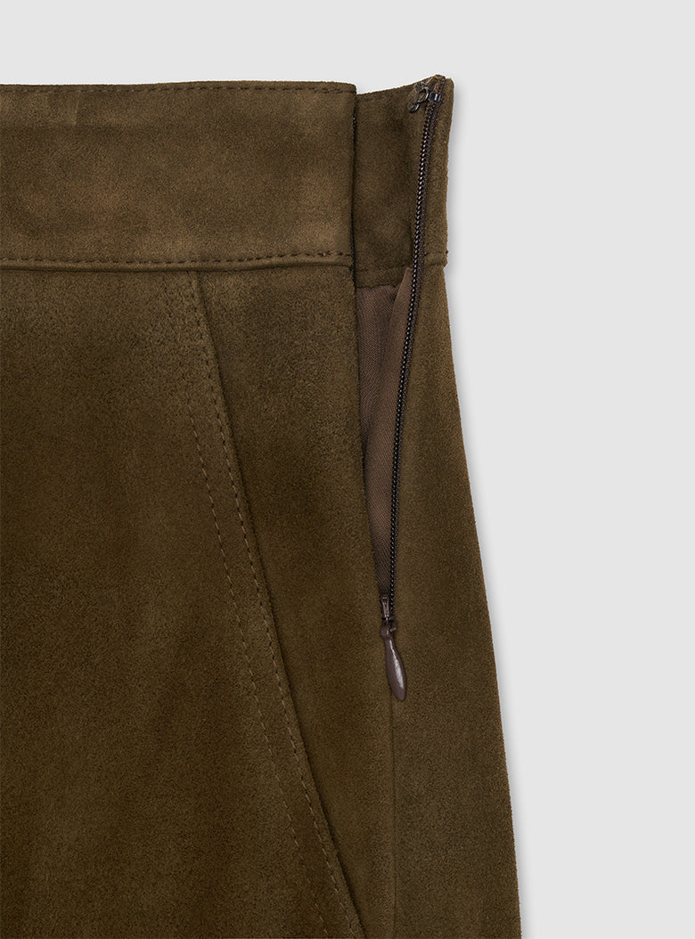 Suede Milanese Skirt