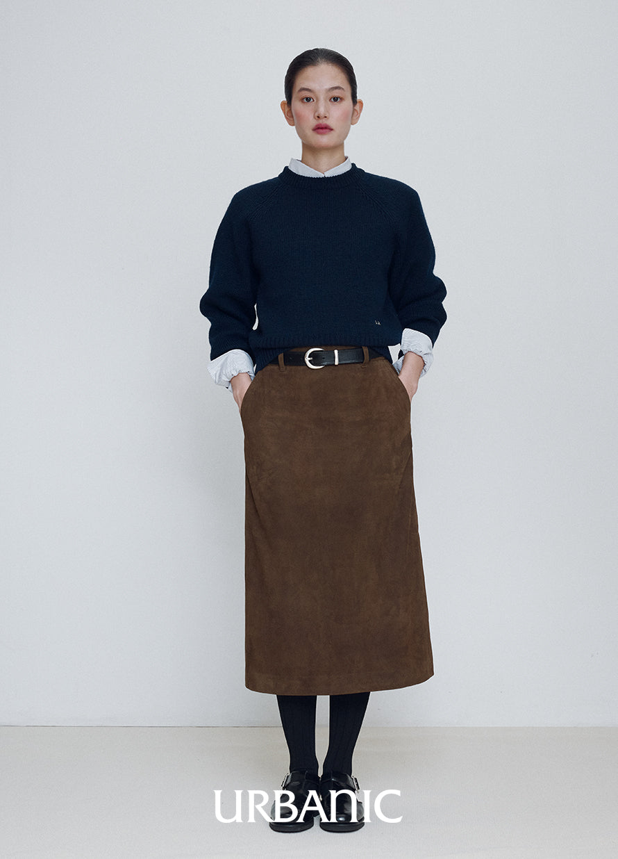Suede Milanese Skirt