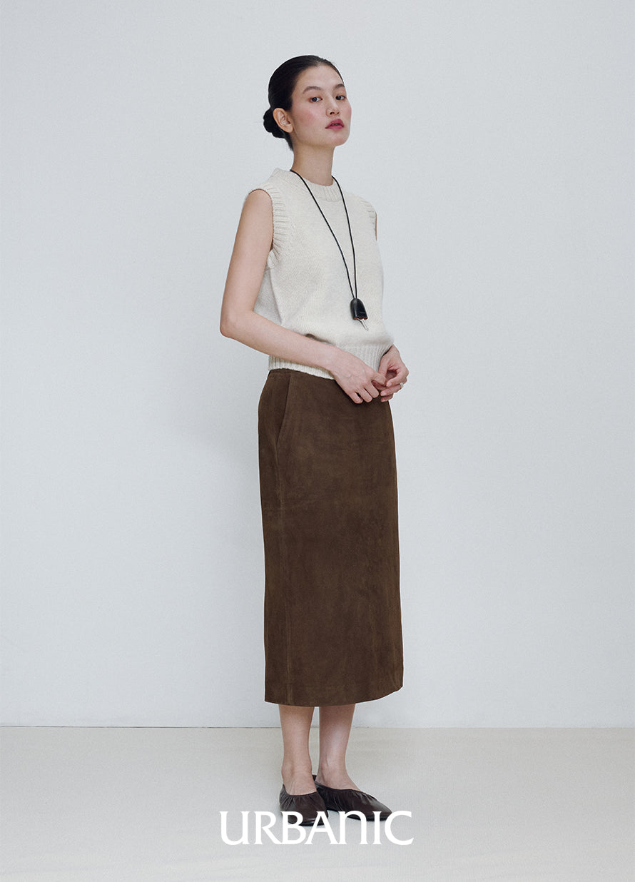 Suede Milanese Skirt