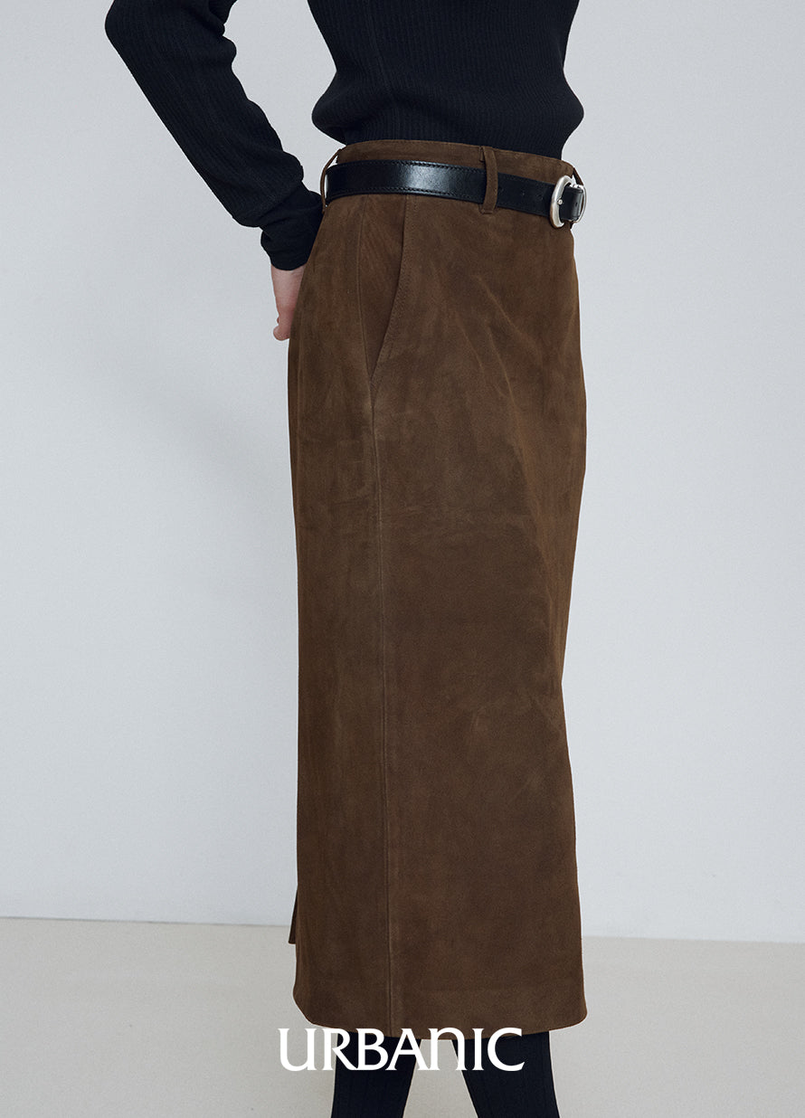 Suede Milanese Skirt
