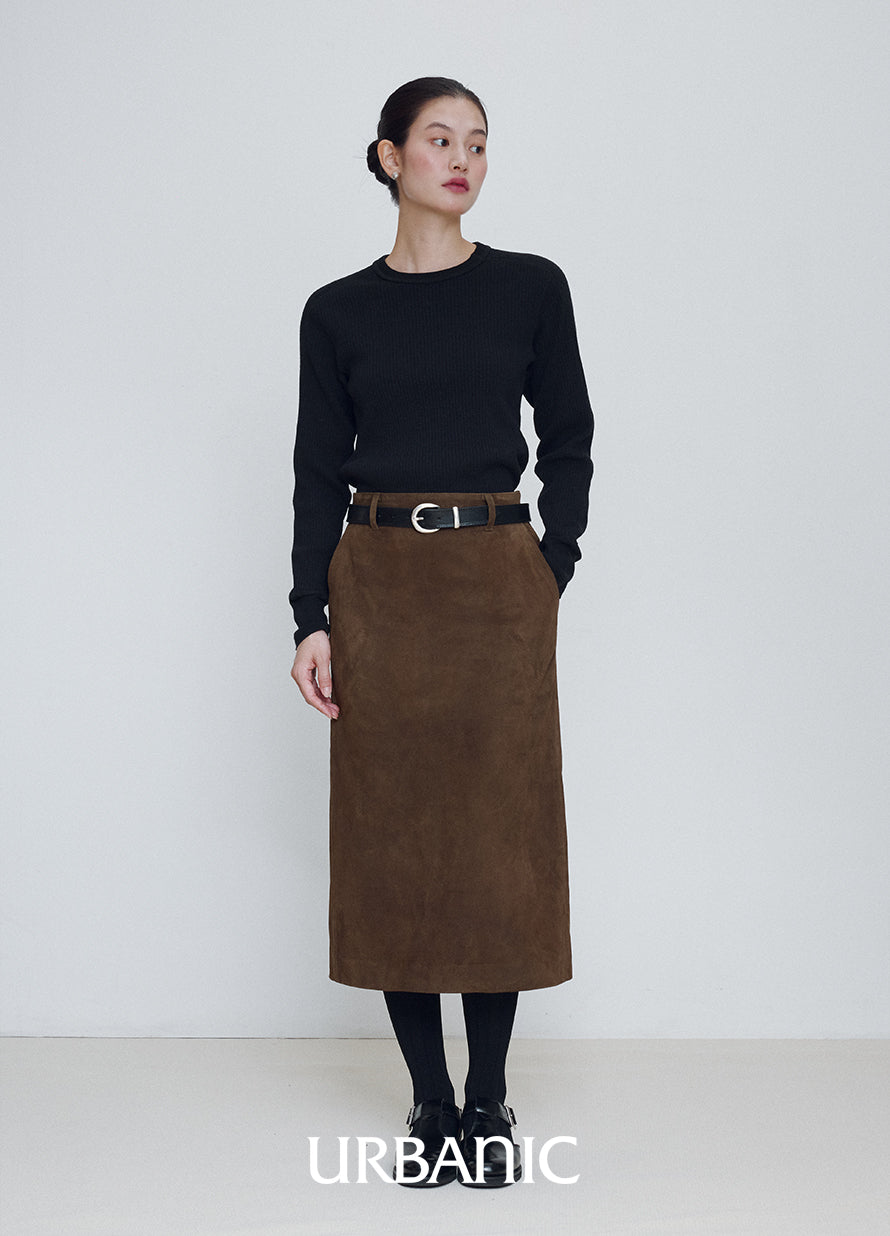 Suede Milanese Skirt