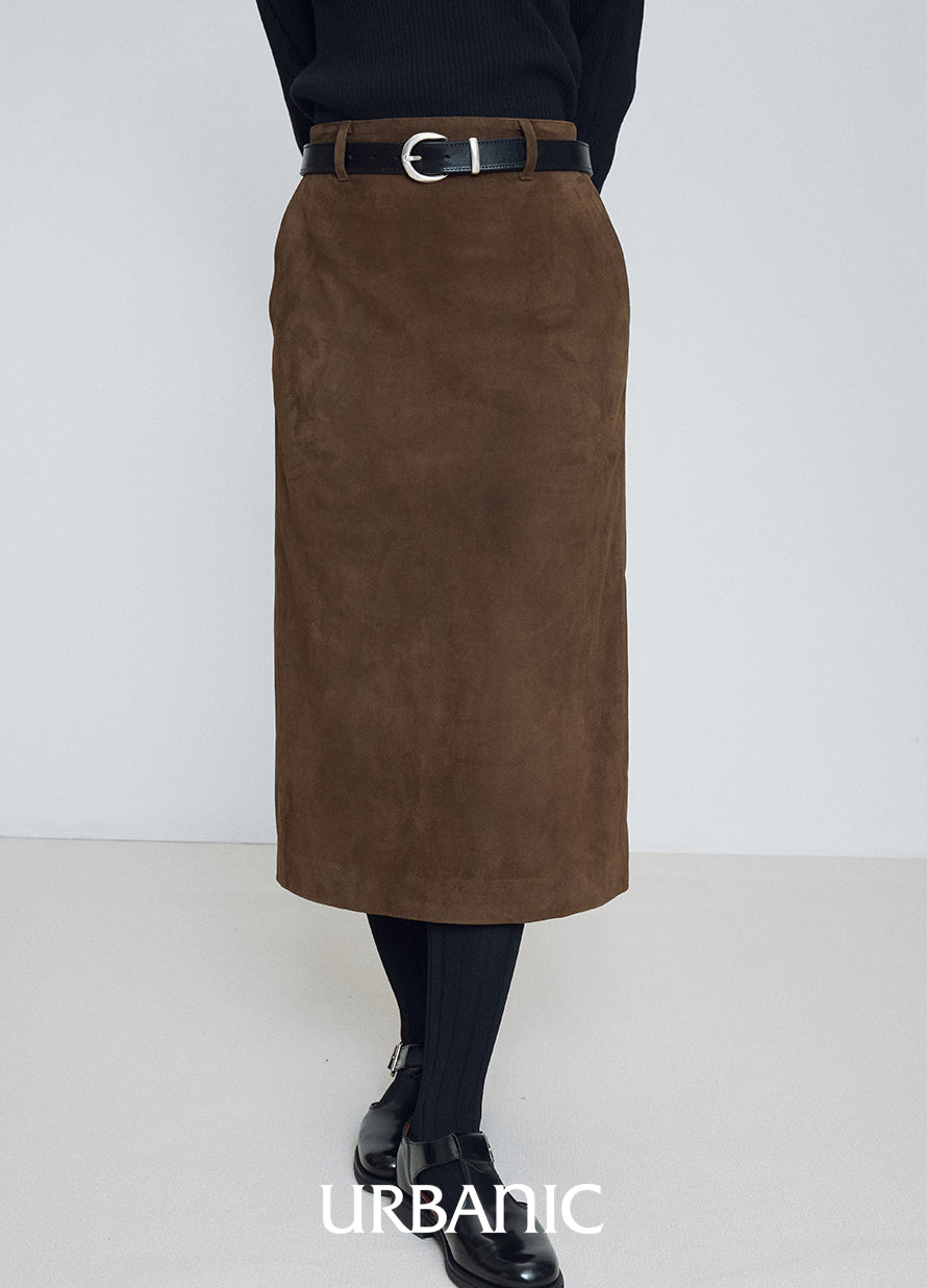 Suede Milanese Skirt