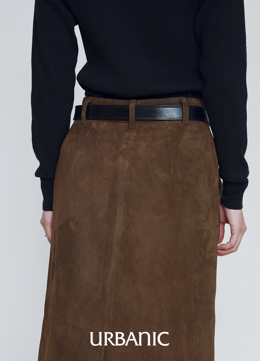 Suede Milanese Skirt
